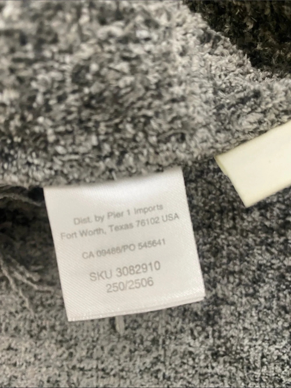 Pier 1 Gray Chenille Fringe Throw